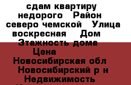 сдам квартиру  недорого › Район ­ северо чемской › Улица ­ воскресная  › Дом ­ 37/1 › Этажность дома ­ 3 › Цена ­ 12 000 - Новосибирская обл., Новосибирский р-н Недвижимость » Квартиры аренда   